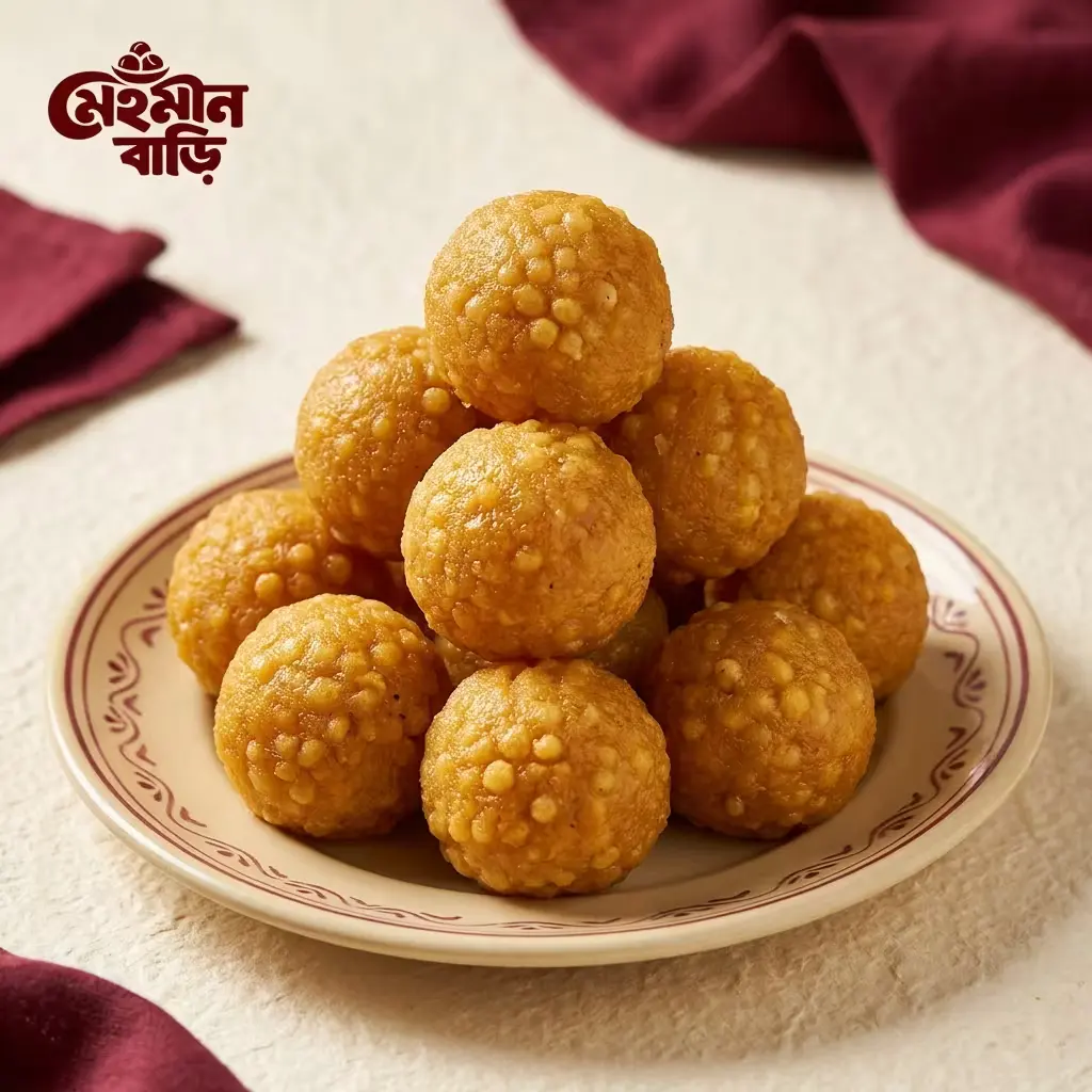 ঐতিহ্যবাহী রসালো বুন্দিয়া লাড্ডু